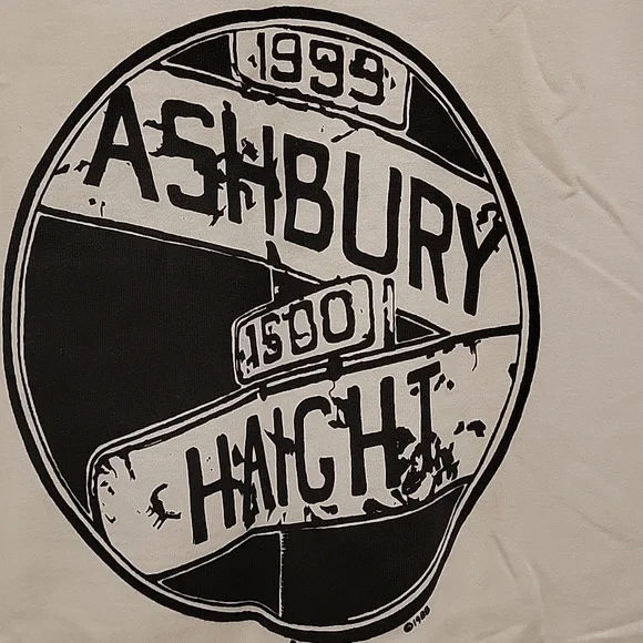 Haight Ashbury White Graphic T-Shirt Size Large NWOT - Picture 2 of 5